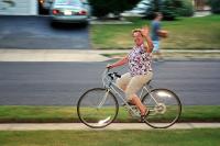 Oma, bike riding after the party