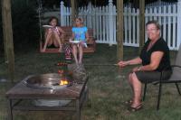 Oma cooking hot dogs