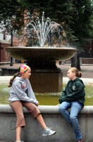 Two Girls & a Fountain