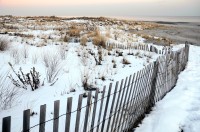 December snow on the dunes