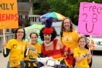 We make a new friend at the Pride Parade