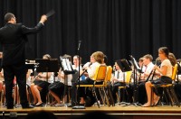 Elisa playing the oboe in the Edgewood band, 2011