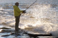 Papa on the rocks in Longport