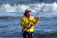 Papa in the Ocean City surf