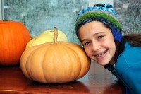 Great Pumpkin, with Gabriella for size