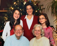 Girls with Nonno, Nonna & Zia