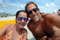 Gabriella & Papa on the beach