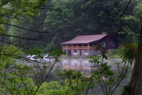 Boat House from our site on the pond